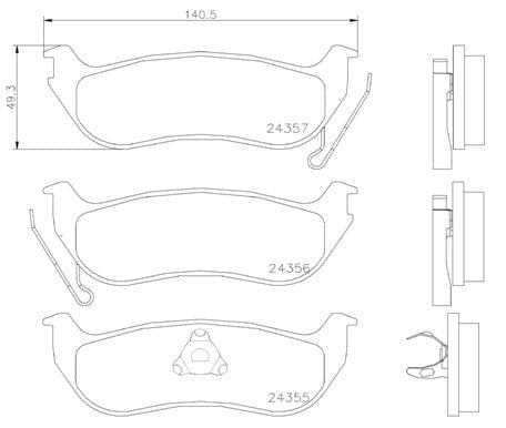 P37009 Brake Pads Rear P37009 – fits Jeep Cherokee