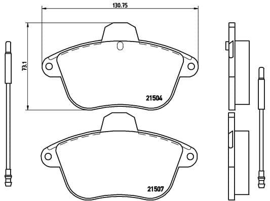 P61046 Brembo Rear Disc Pad P61046 – fits Renault Clio