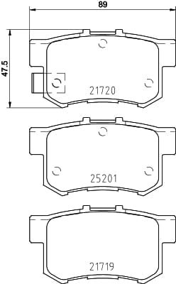 P79027 PIA Rear Brake Pads P79027 – fits Suzuki Swift