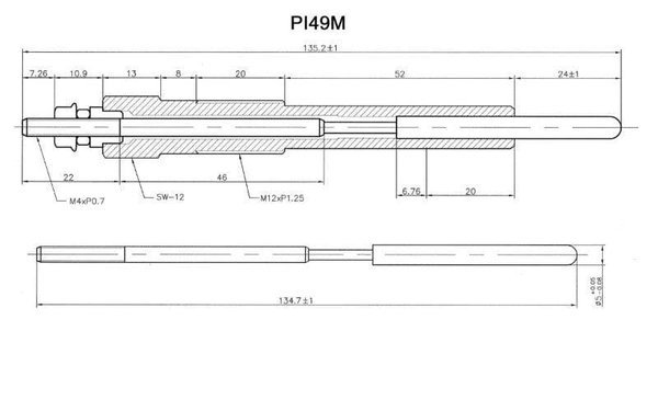 PI49M Motopart Glow Plug 11V Isuzu 12 PI49M – fits Isuzu KB250D