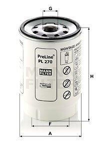 PL270X BHBW Diesel Filter MA PL270X