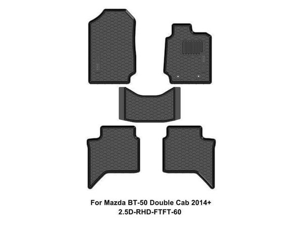 RMM01 Mazda BT-50 Double Cab Rubber Car Mats RMM01