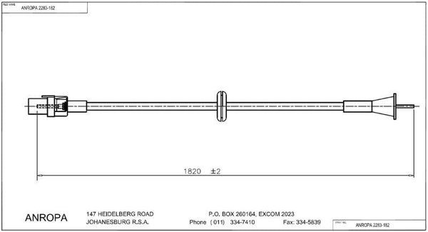 SC2283-182 Anropa Speedometer Cable SC2283-182 – fits Ford Cortina
