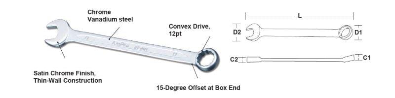 T40130 Amprosa 30mm Combination Wrench T40130