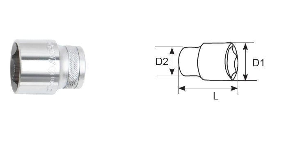 T52415 Amprosa 1/2 Drive 15mm Socket T52415