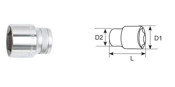 T52420 Amprosa Bolt-Fit 1/2 Drive Socket 20mm T52420