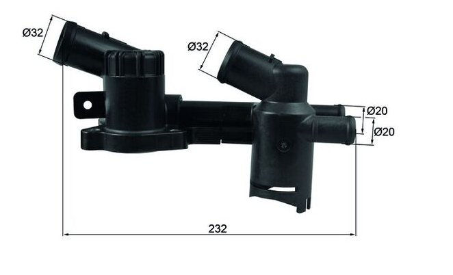 TH52 Thermostat Housing TH52 – fits Audi and VW
