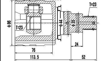 TO4028 Inner CV Joint Y TO4028