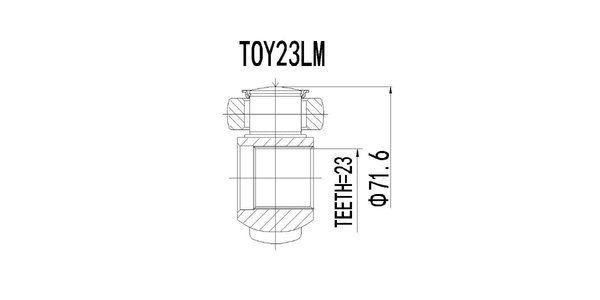 TOY23LM Motopart Tripod Toyota Corolla TOY23LM
