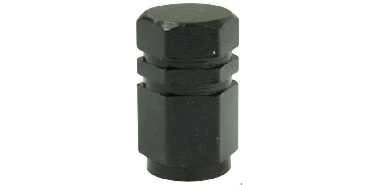 VC02BK Autogear Valve Caps Black Hex VC02BK