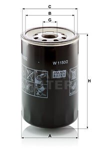 W11502 BHBW Hydraulic Filter W11502