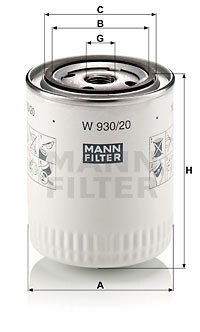 W93020 BHBW Lube, Spin-On F W93020