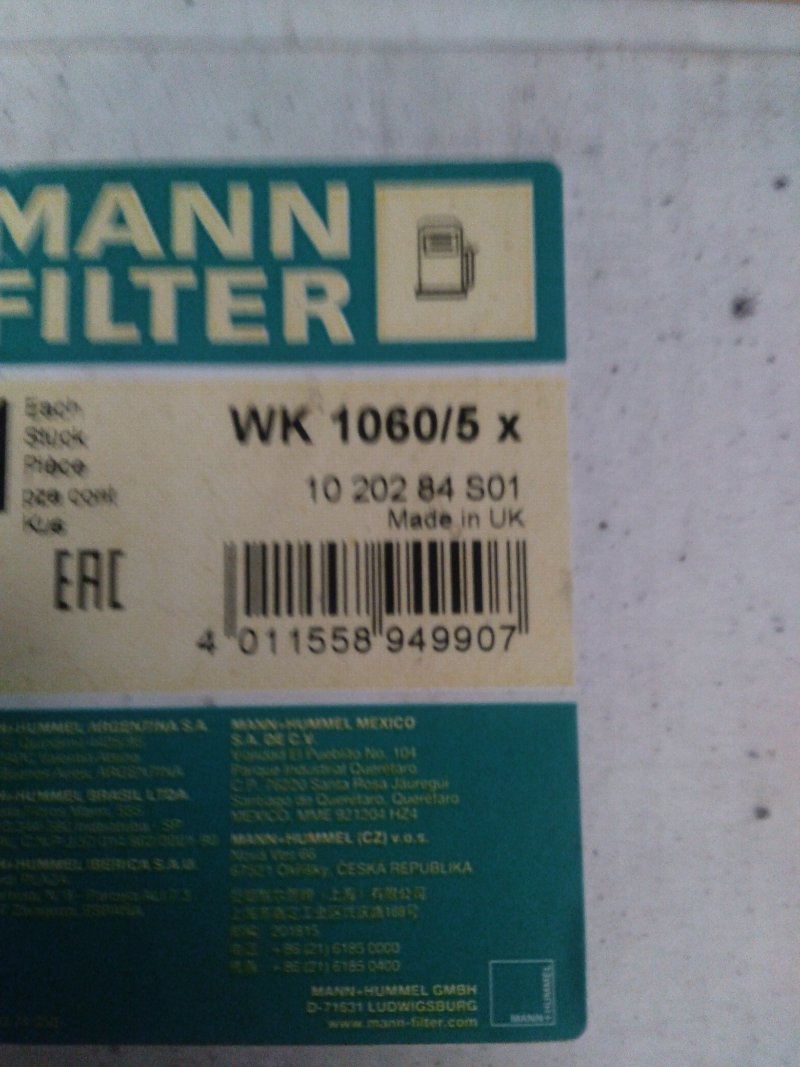 WK1060/5X BHBW Fuel Water Separator WK1060/5X – fits Volvo FM12-380